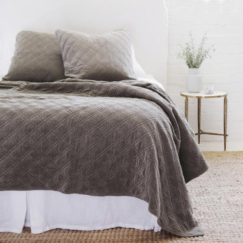 pom pom at home brussels pewter coverlet 1