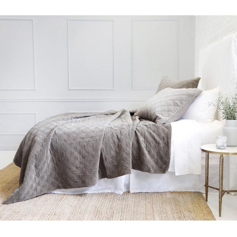 pom pom at home brussels pewter coverlet 2