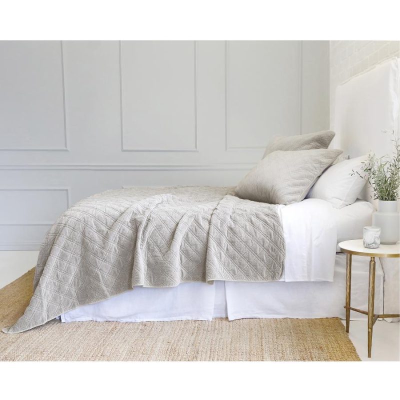 pom pom at home brussels taupe coverlet 3