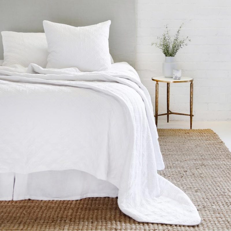 Pom Pom at Home Brussels White Coverlet - Lavender Fields