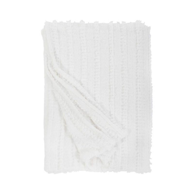 pom pom at home camille winter white oversized throw