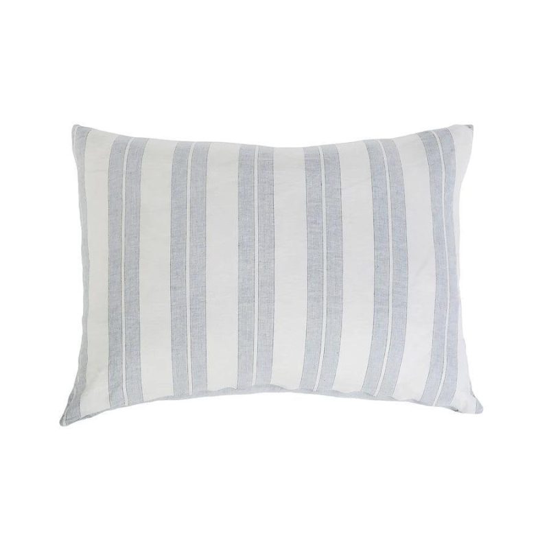 pom pom at home carter big pillow with insert ivorydenim 1