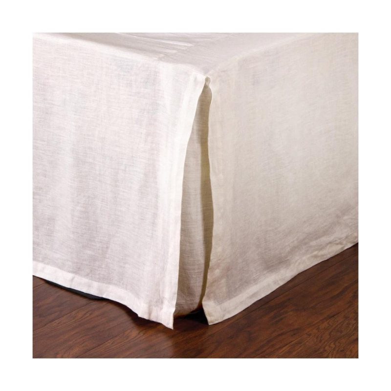 Pom Pom at Home Cream Pleated Linen Bedskirt - Lavender Fields