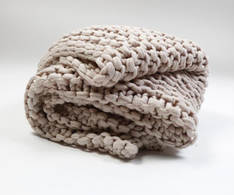 pom pom at home finn taupe throw 2