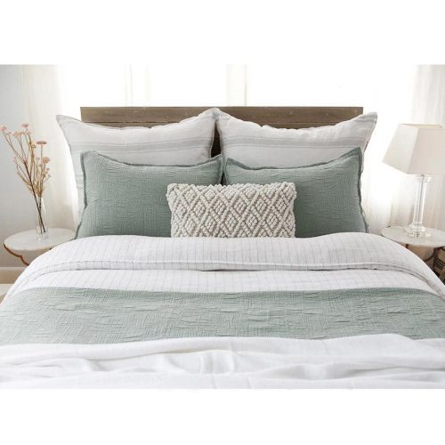 Pom Pom at Home Harbour Matelasse Sea Glass Coverlet - Lavender Fields