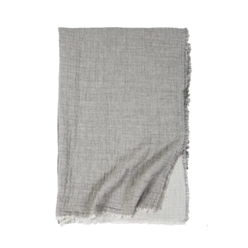 pom pom at home hermosa light greycream oversized throw 1