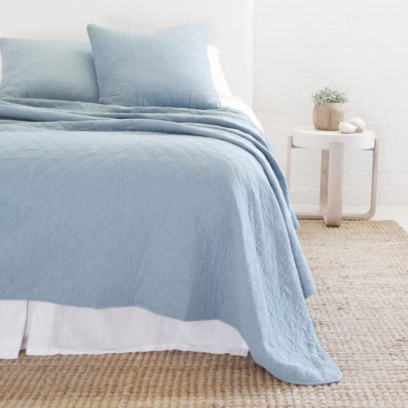 pom pom at home huntington dusty blue euro sham 4