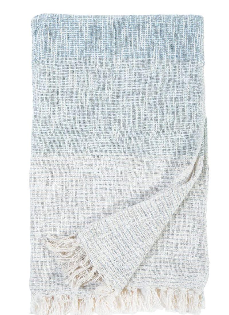 pom pom at home isla handwoven oversized throw ivoryfrench blue