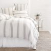 Pom Pom at Home Jackson Cream/Grey Stripe Duvet Cover - Lavender Fields