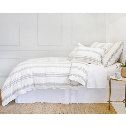 pom pom at home jackson creamgrey stripe duvet cover 2