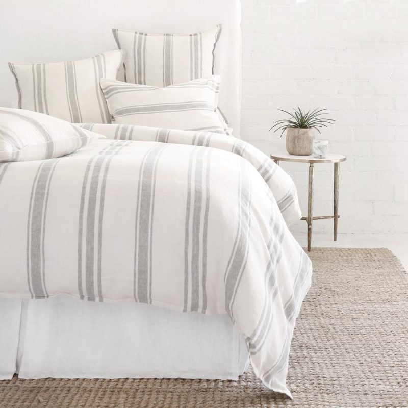 pom pom at home jackson creamgrey stripe pillow sham 6