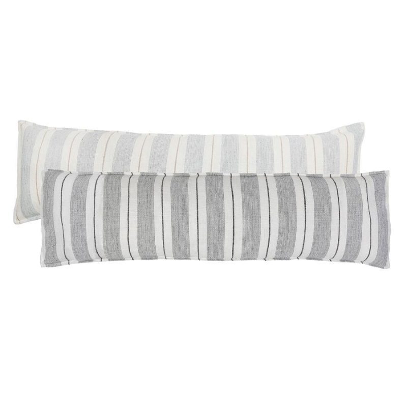 pom pom at home laguna body pillow with insert greycharcoal 2