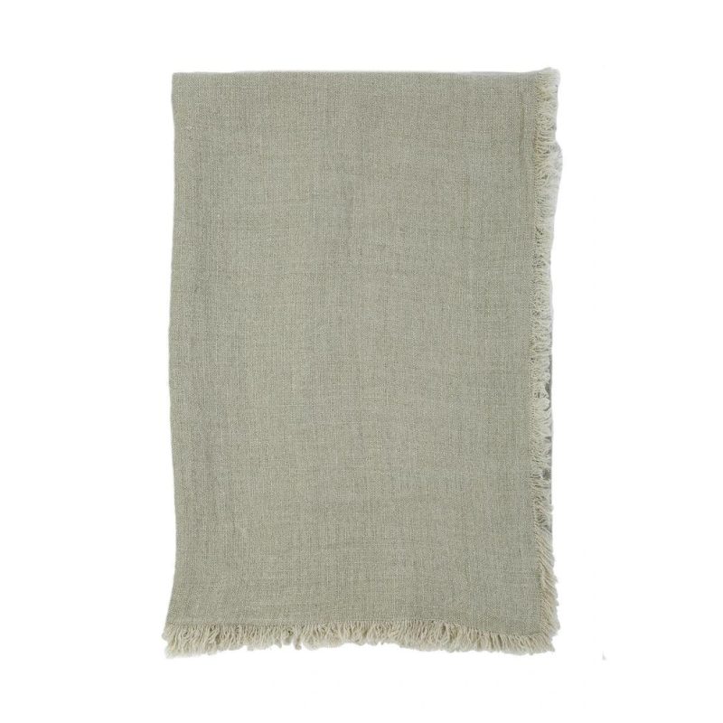 pom pom at home laurel pale olive oversized throw 1