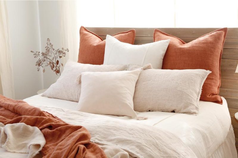 pom pom at home logan body pillow with insert terra cotta 2