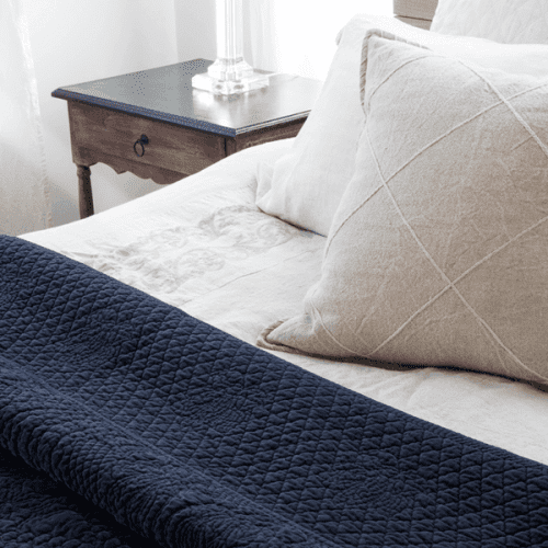 pom pom at home marseille navy large euro pillow sham 7