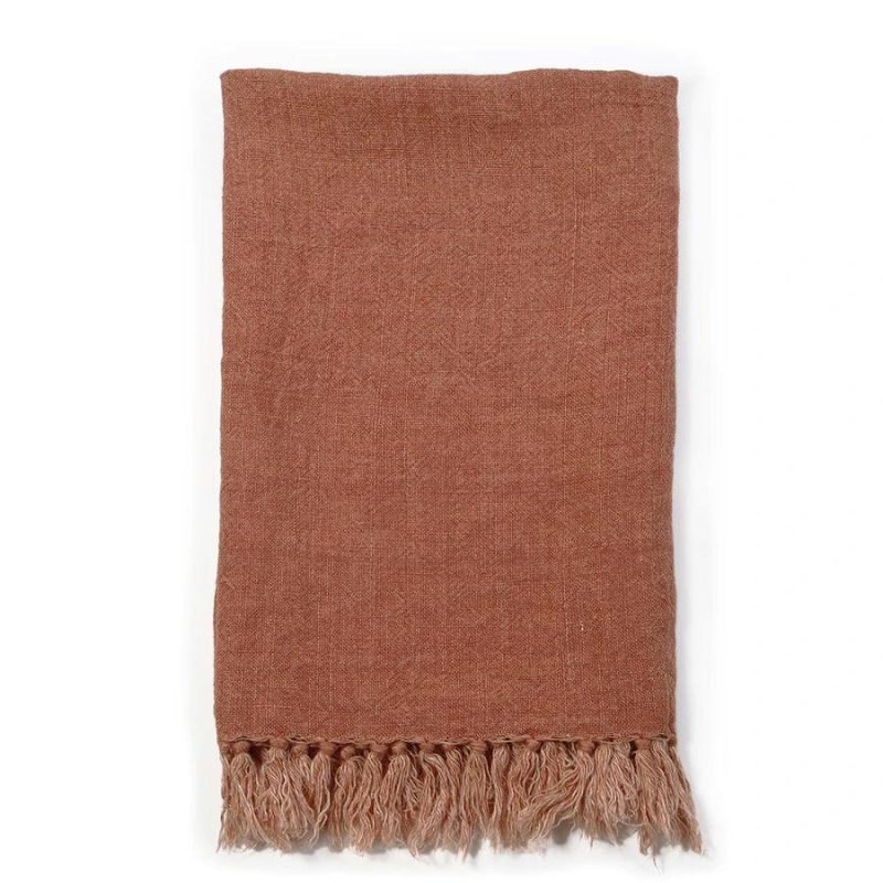 Pom Pom at Home Montauk Blanket - Terra Cotta - Lavender Fields