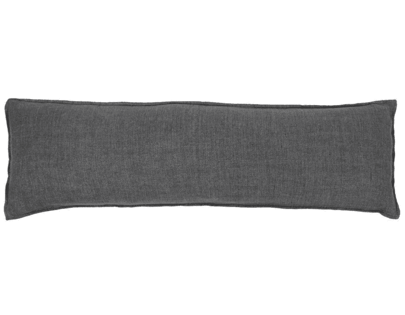 pom pom at home montauk body pillow with insert charcoal