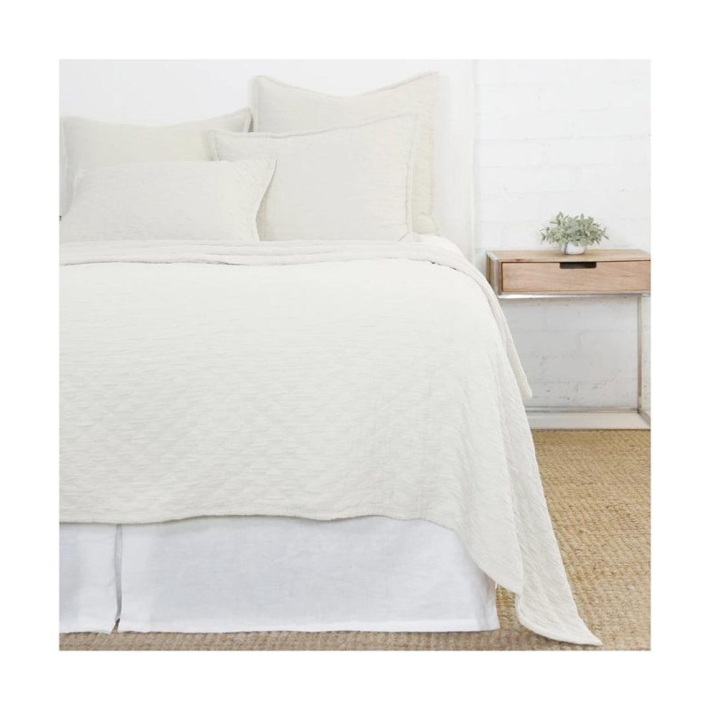 Pom Pom at Home Ojai Matelasse Greige Coverlet - Lavender Fields