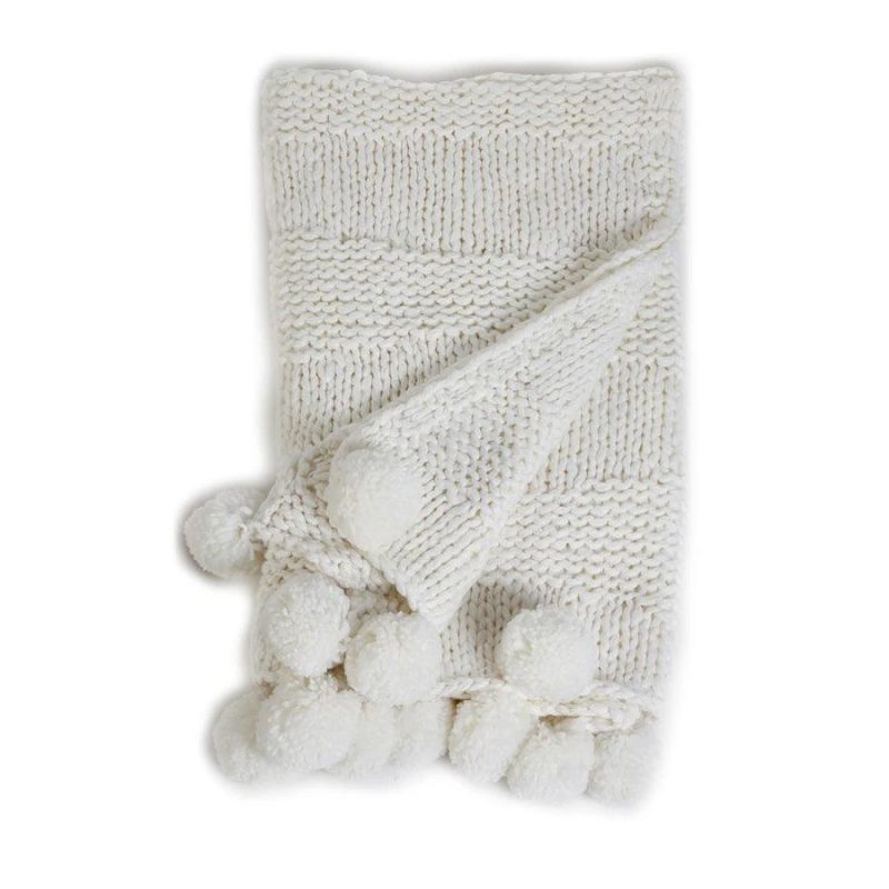 pom pom at home oulu winter white throw 1