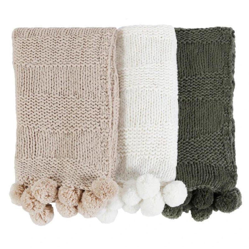 pom pom at home oulu winter white throw 2