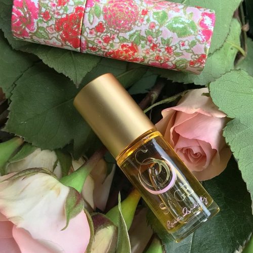 rose quartz gemstone perfume oil roll on by sage 145399