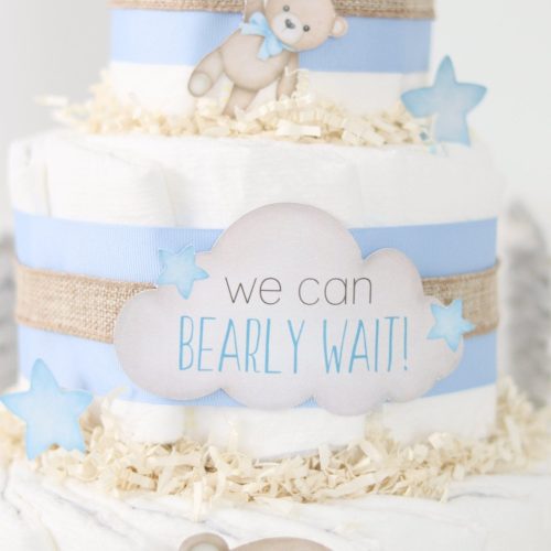 teddy bear diaper cake collection blue 215459