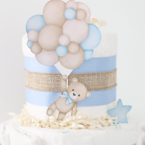 teddy bear diaper cake collection blue 364089