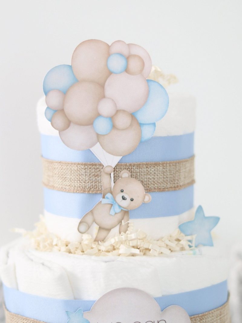 teddy bear diaper cake collection blue 364089