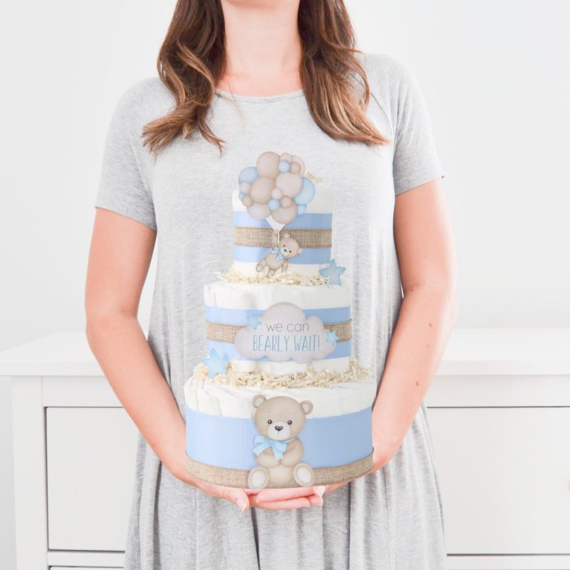 teddy bear diaper cake collection blue 429811 1