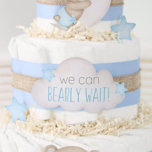 teddy bear diaper cake collection blue 655040