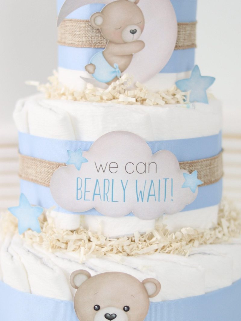 teddy bear diaper cake collection blue 655040