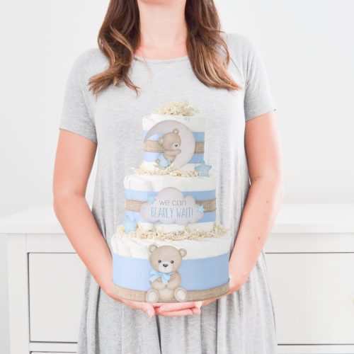 teddy bear diaper cake collection blue 686427