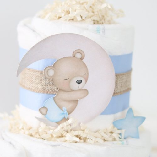 teddy bear diaper cake collection blue 946517