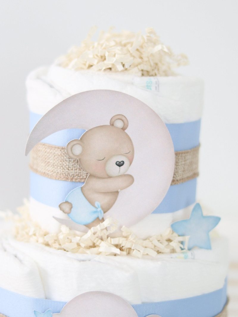 teddy bear diaper cake collection blue 946517