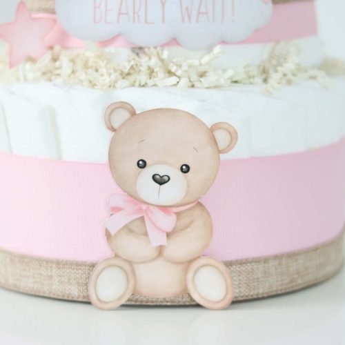 teddy bear diaper cake collection pink 212100