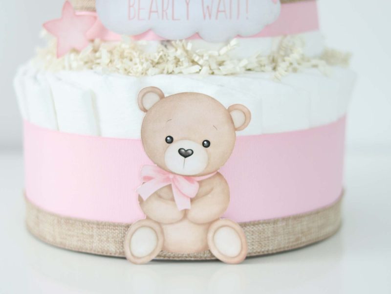 teddy bear diaper cake collection pink 212100