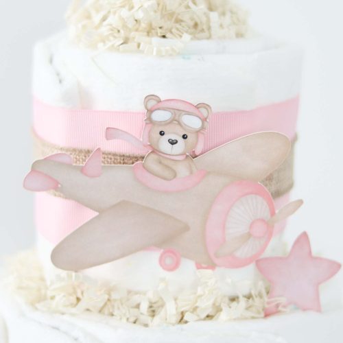 teddy bear diaper cake collection pink 289226