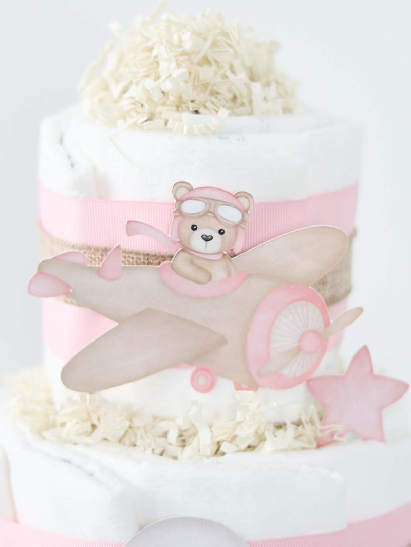 teddy bear diaper cake collection pink 289226