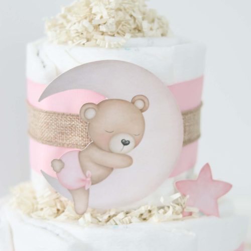 teddy bear diaper cake collection pink 661159