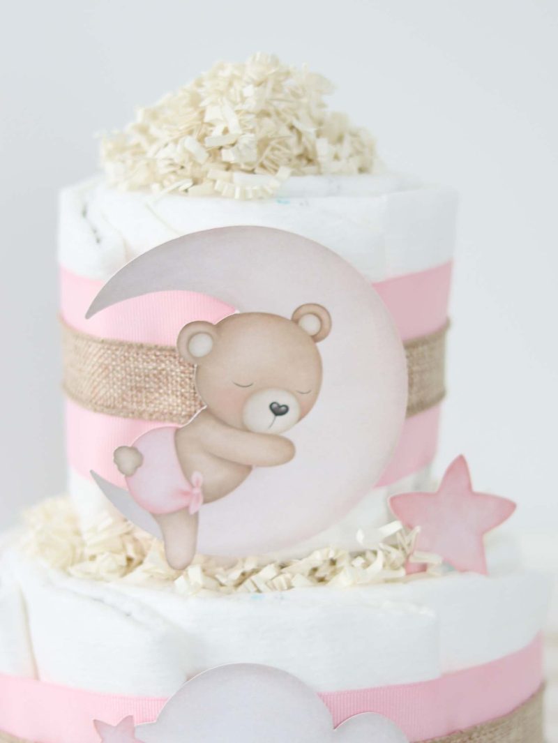 teddy bear diaper cake collection pink 661159