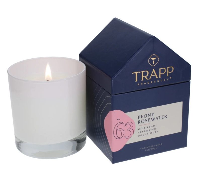 trapppeonyrosewatercandles