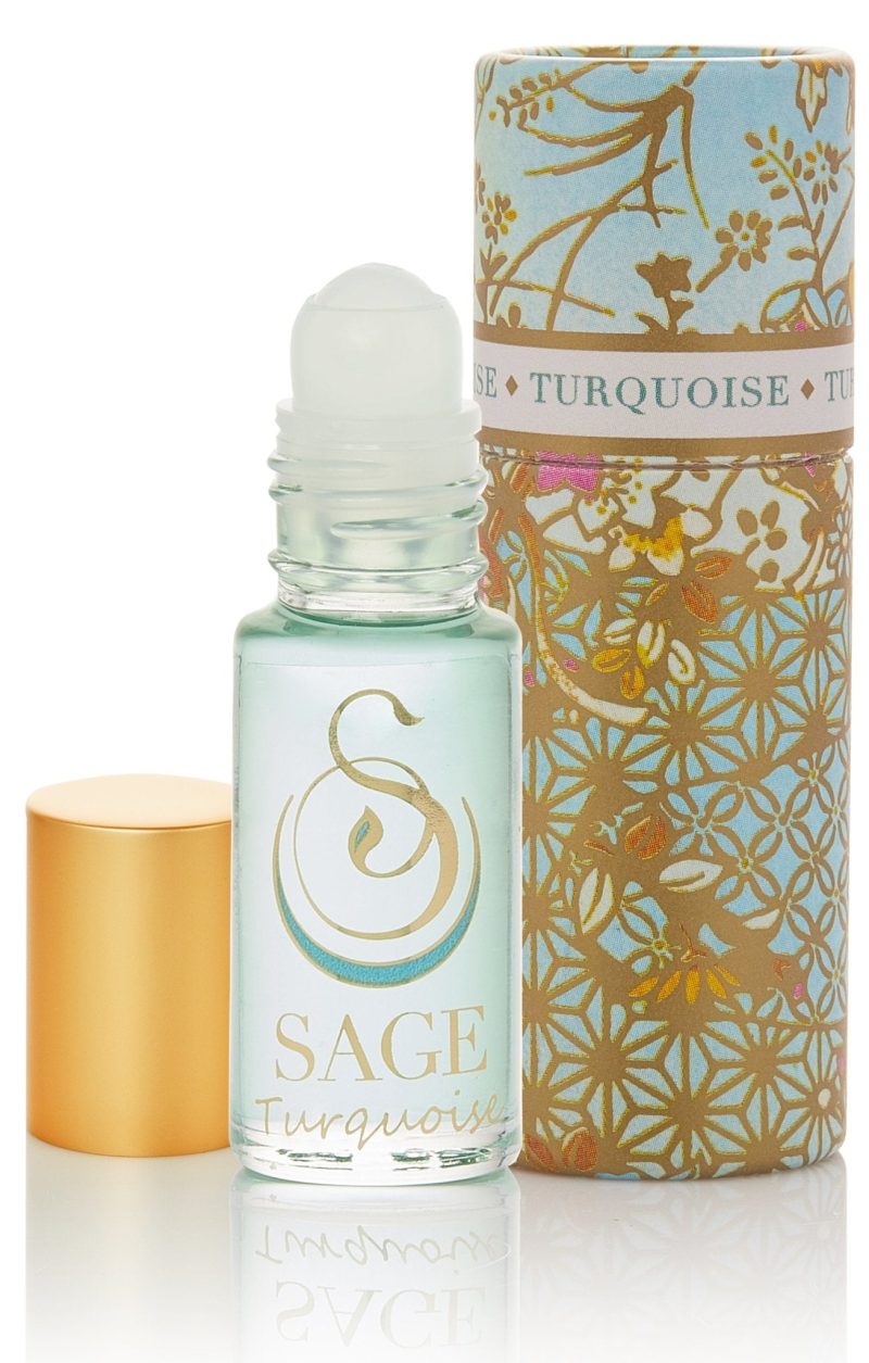 turquoise gemstone perfume oil roll on by sage 658601