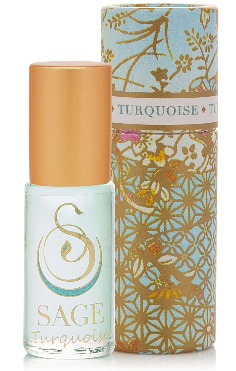 turquoise gemstone perfume oil roll on by sage 996122