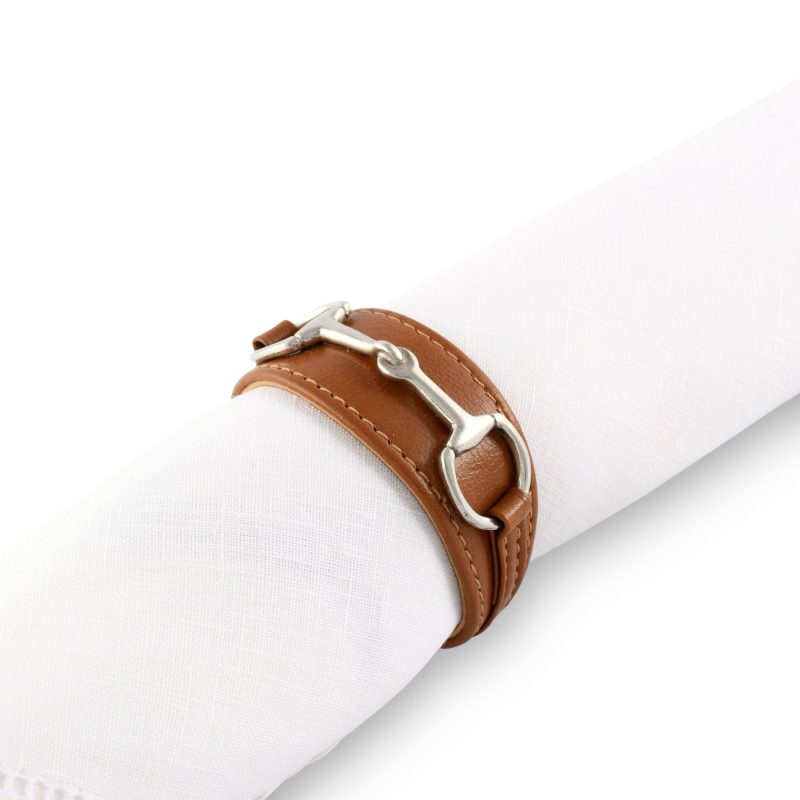 vagabond house equestrian bit vegan leather napkin ring h515b 1 31436905283632