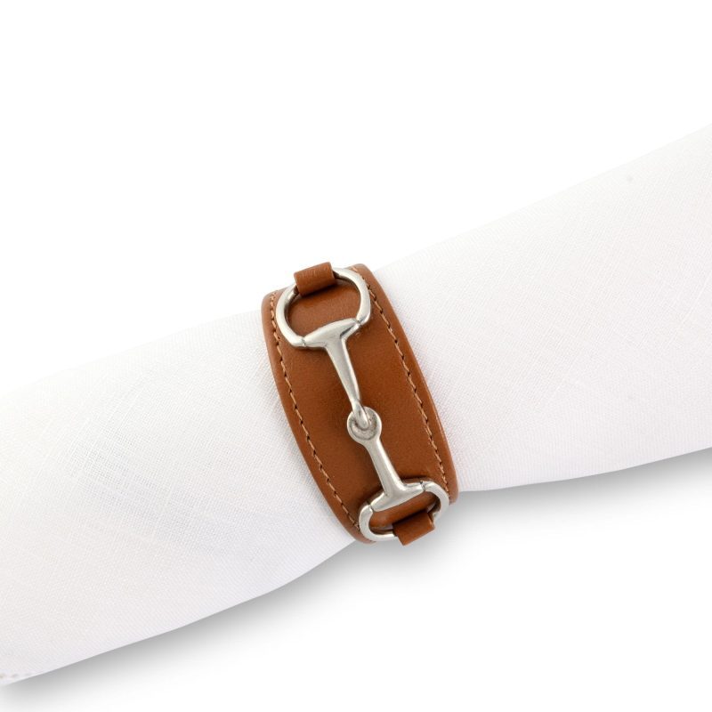 vagabond house equestrian bit vegan leather napkin ring h515b 1 31436905316400