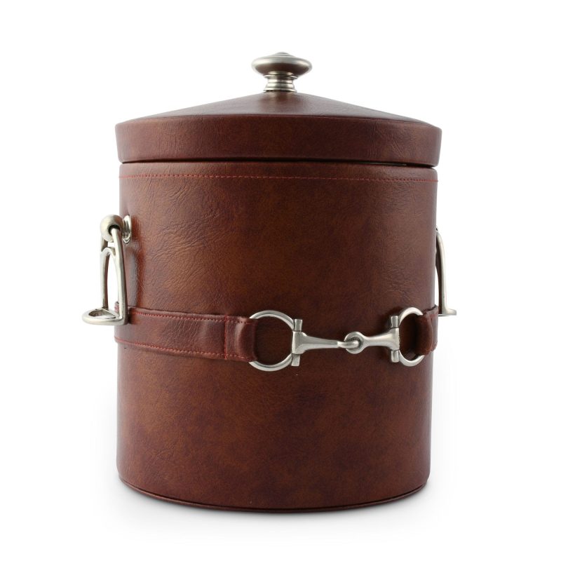 vagabond house equestrian equestrian horse bit leather ice bucket h503eb 31436900696112