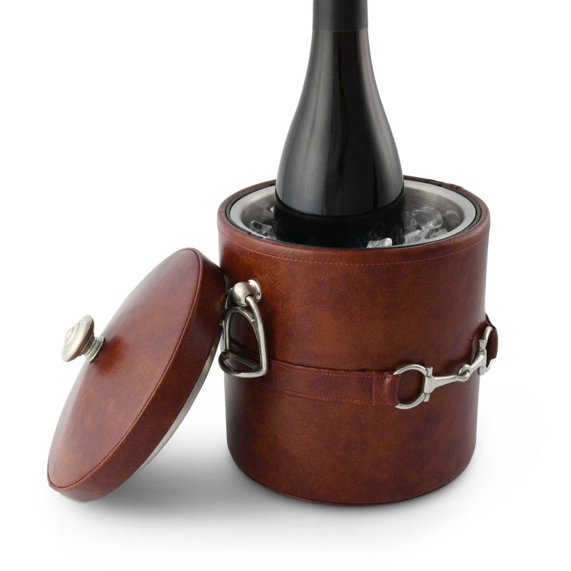 vagabond house equestrian equestrian horse bit leather ice bucket h503eb 31436900728880