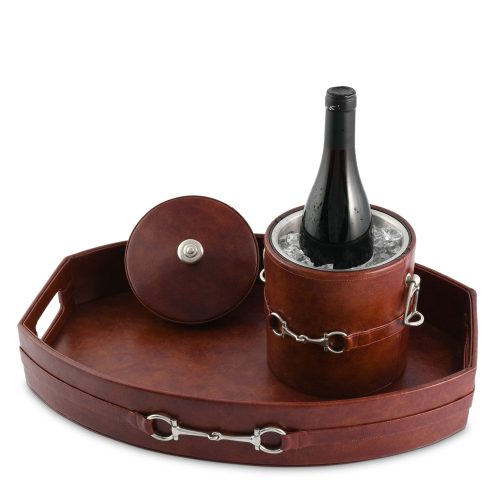 vagabond house equestrian equestrian horse bit leather ice bucket h503eb 31436900827184