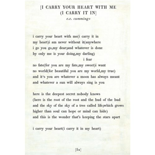 Sugarboo Designs I Carry Your Heart - Poetry Collection Sign (Gallery Wrap)