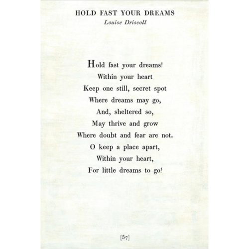 Sugarboo Designs Hold Fast Your Dreams - Poetry Collection Sign (Gallery Wrap)